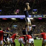 Richie Gray wins a lineout during last year's Six Nation's clash