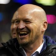 Gregor Townsend celebrates the win over England