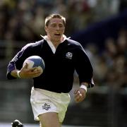 Scotland's Alan Tait runs in a try against France in the 1999 Five Nations